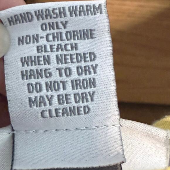 Soft Surroundings size XL yellow  cotton tunic blouse pin-tucked puff sleeves - Picture 6 of 6